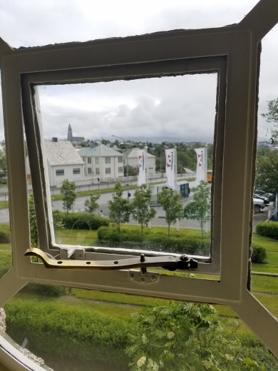 A peek from outside the National Museum of Iceland window :)